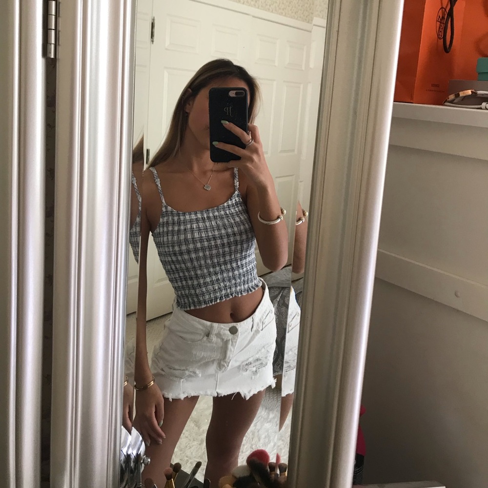 Brandy melville smocked tank top